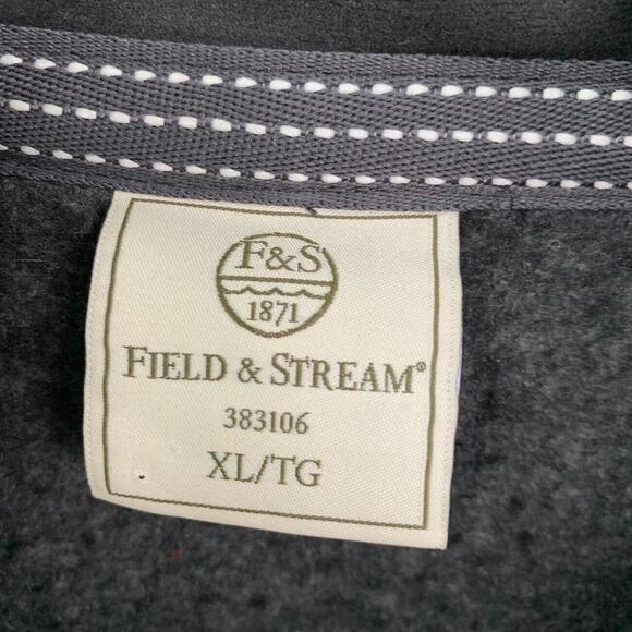 Field & Stream Mens Full-Zip Sweater Cardigan Charcoal Gray  Zip Pockets Size XL - Picture 3 of 8